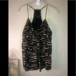 Greylin racerback black cami tank with adjustable straps sz M